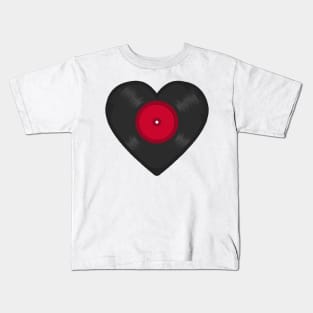 LP Vinyl Record Heart Kids T-Shirt